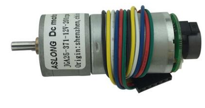 Motore DC con encoder 12V, JGA25-371, ARD0010548. Velocità di rotazione: 34RPM. Prodotto Arduiner disponibile in onbackorder.
