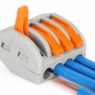 Morsettiera Rapida WAGO 222-414 da 4 poli, contenente 50 pezzi. Perfetta per connettori e cavetti nel campo dell'elettronica