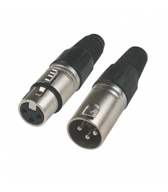 Cannon XLR 3 Pin Female/Male Audio Jack Connector - Image 2