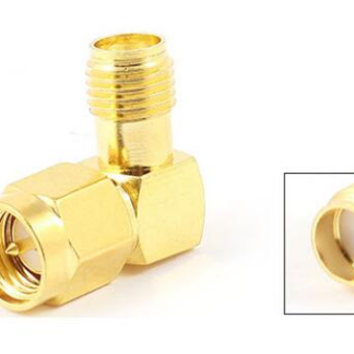 Connettore SMA-JKW di Arduiner a 90 gradi, SKU ARD0010750. Disponibile su prenotazione. Questo alt-text è ottimizzato sia per