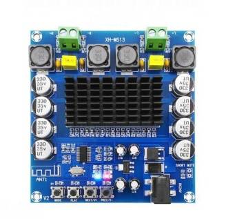**Alt-text:** Scheda amplificatore audio digitale classe D XH-M513, ARD0011332, 100W+100W TDA7498. Prodotto per elettronica m