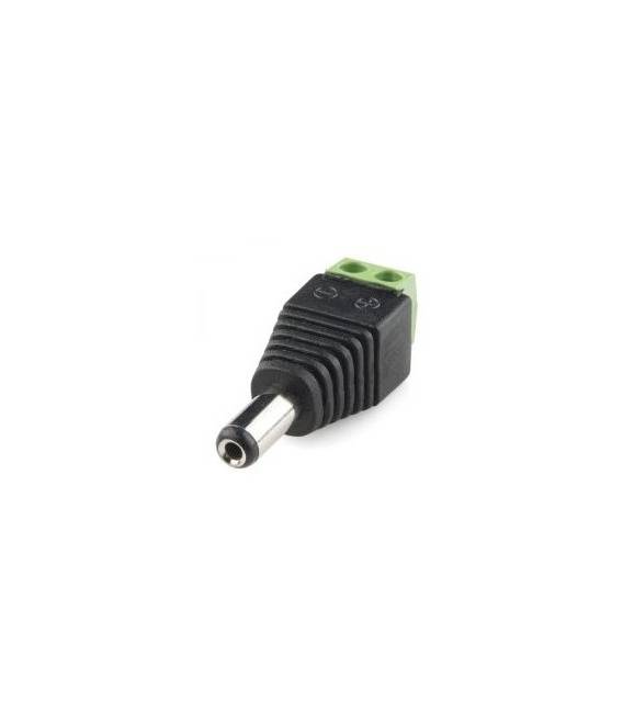 Connecteur d'alimentation DC mâle avec écrous filetés 2.1 * 5.5mm – Image 2