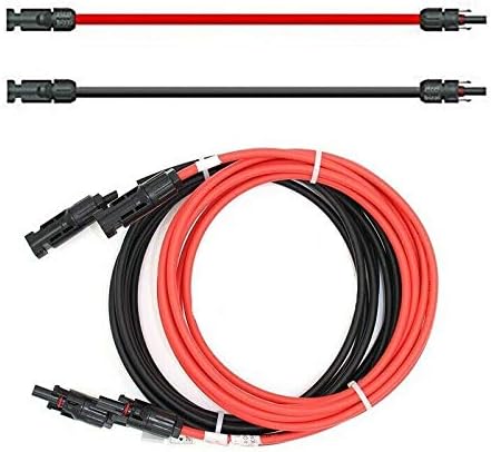 2.5 millimetri 14 AWG 1 Metro pannello solare cavo prolunga in rame filo nero e rosso con connettore