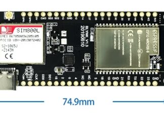 Modulo wireless TTGO T-Call V1.3 ESP32 con antenna FPC SIM Card modulo SIM800L per progetti elettronici. SKU ARD0011783, € 24