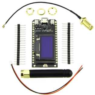 Scheda ESP32 LORA32 915MHz con display OLED 0.96" e connettività Bluetooth/WiFi. Prodotto Arduiner, codice SKU ARD0011786, di