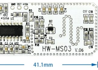 **Alt-text SEO/accessibilità:** Modulo di induzione a microonde HW-MS03 per Arduino - interruttore a radari. SKU ARD0011842. 