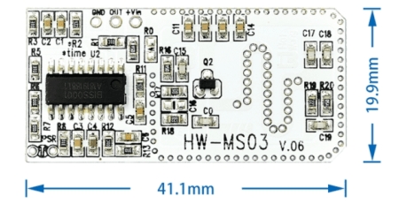 **Alt-text SEO/accessibilità:** Modulo di induzione a microonde HW-MS03 per Arduino - interruttore a radari. SKU ARD0011842.