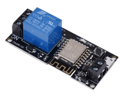 **Alt-text:** Modulo relè di controllo remoto con connessione WIFI e applicazione smart home SUNLEPHANT. Prodotto Arduiner 5V
