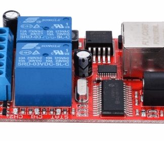 Modulo relè di ritardo Ethernet a 2 vie per controller DC5V. Supporta TCP/UDP e funziona come switch di rete con WEB Server. 