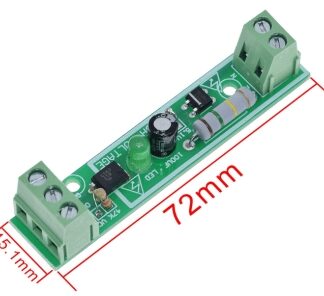**Alt-text:** Modulo fotoaccoppiatore 220 V CA a 1 canale per rilevamento tensione, isolamento e connettibilità PLC. SKU ARD0