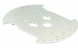 Piattaforma in alluminio per auto robot DIY con pavimento metallico rotondo, SKU ARD0012053. Questo alt-text è conciso e otti