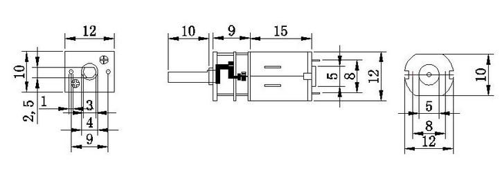 Moteur électrique N20 avec réducteur et engrenages en métal avec mandrin en plastique – Image 4