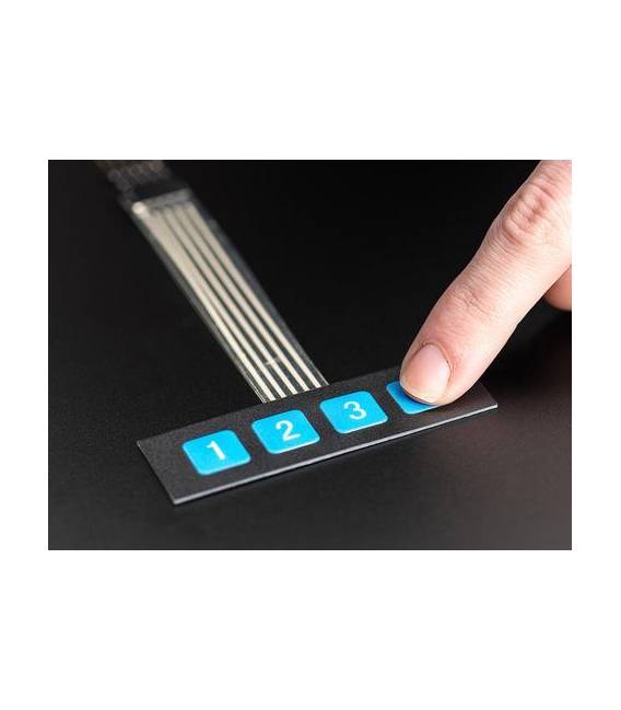 Clavier à membrane DC 12V 1x4 4 touches adhésif Clavier numérique – Image 5