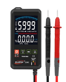 Multimetro digitale intelligente HY128C di Arduiner. Schermo a colori grande e sottile con valore effettivo reale di alta pre