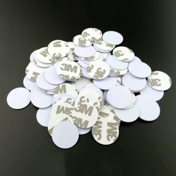 4 pezzi di tag RFID EM4305 T5577 adesivi, compatibili con monete, carte e riscrivibili. Diametro 25mm. Categorie: Alimentazio