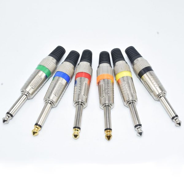 Spina audio e video mono 6,35mm del prodotto Arduiner in vari colori (verde, blu, rosso, arancione, giallo, nero). Prodotto d