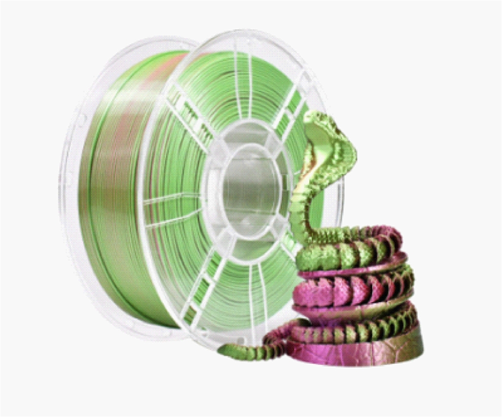 Filamento PLA bicolore rosso e verde di alta qualità per stampanti 3D, 1 kg. Prodotto Arduiner. SKU: ARD0014438. Disponibile