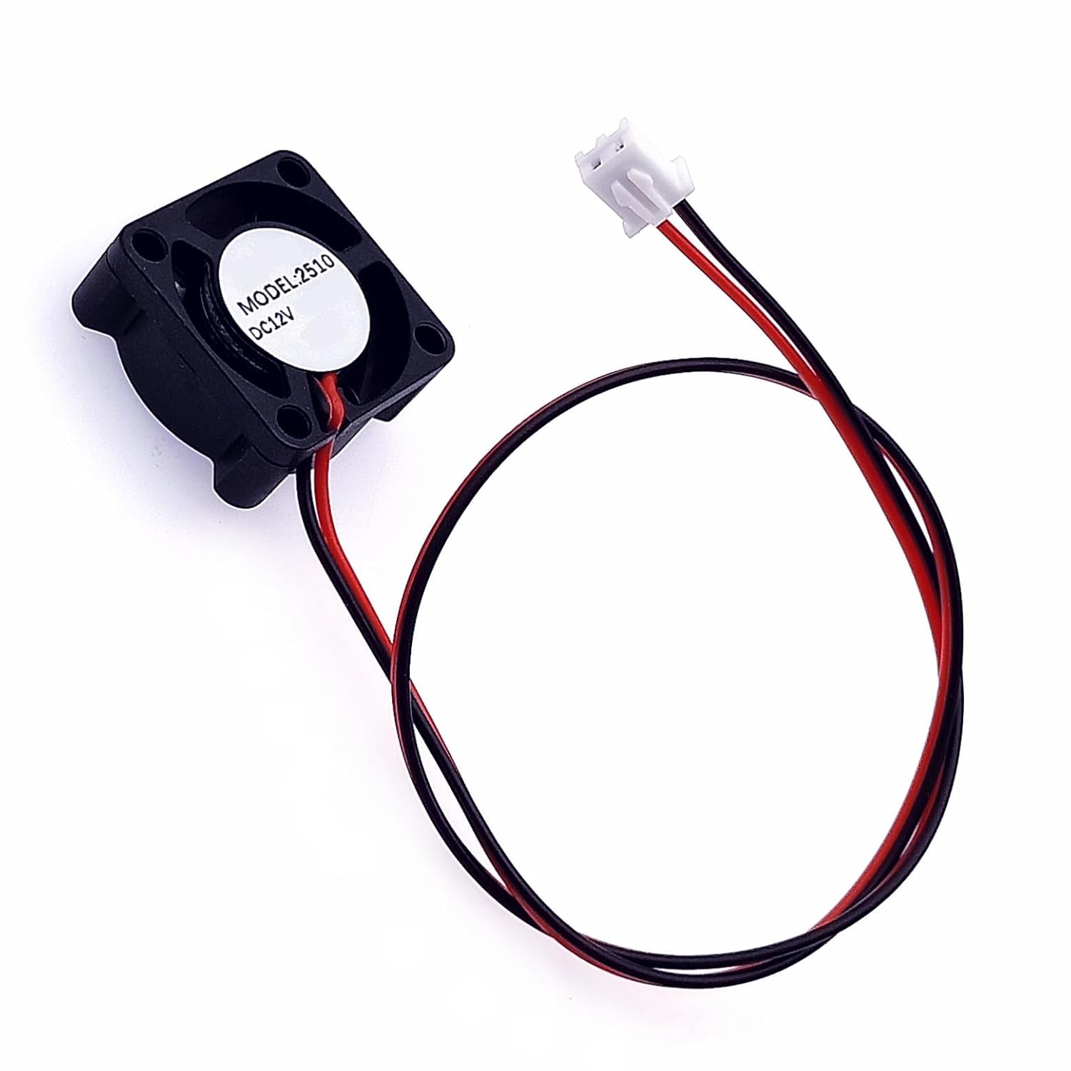 Ventola raffreddamento 25x25x10 mm DC 12V mini con connettore a 2 pin. SKU ARD0014469, disponibile in magazzino.