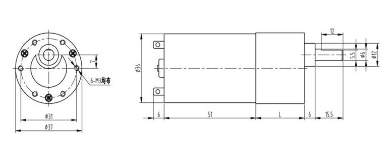 DC Motor 540 with Gearbox 12v/24v High Torque - Image 4