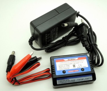 **Alt-text SEO/accessibilità:** "Modello Planes 1000mA Balance Charger per Li-Po e LI-ION 2S/3S, con connettore per batteria 