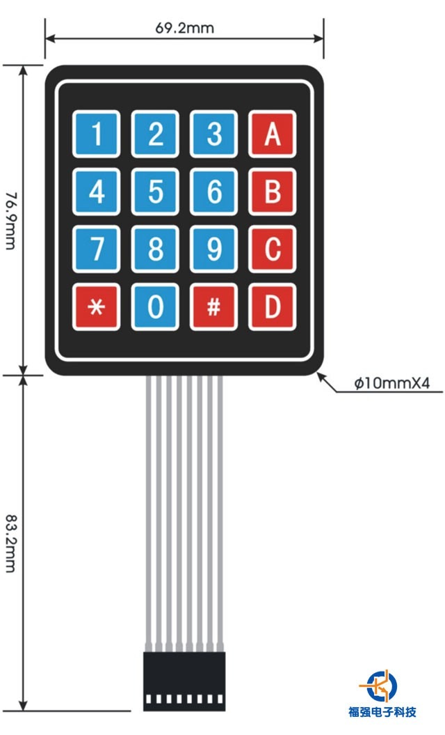 Teclado Matricial 4x4 16 teclas para Arduino - Imagen 5