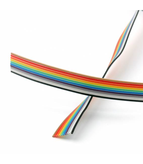 1 Meter 10-Pin Regenbogenfarbiger Bandkabel Abstand 1,27 mm – Bild 2