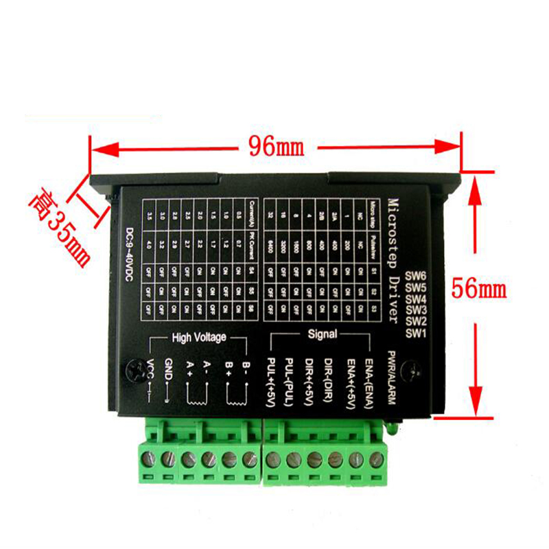 Einzelachse Schrittmotortreibercontroller TB6600 0,2-3,5A CNC-Schneider Laser 9V-42V – Bild 8
