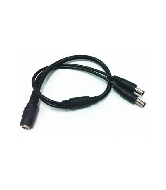 5.5x2.1mm DC Power Cable Converter Female to Dual Male Plug - Image 2