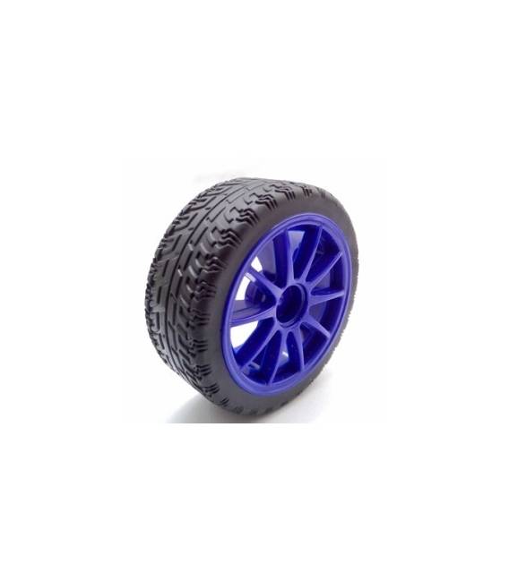 Roue de course 65MM diamètre Bleu Anneau 10 Rayons – Image 2
