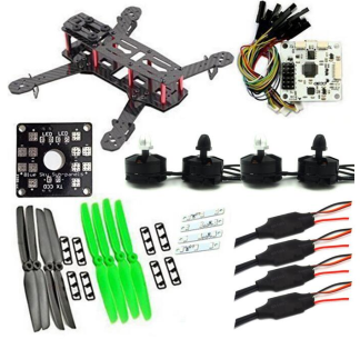 Quadro di controllo aeronautico LHI QAV 250mm per droni, completo con CC3D Flight Controller, motore MT2204 2300KV, Simonk 12