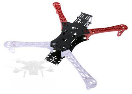 Telai di quadcopter a 4 assi in versione mini H, colore bianco con rosso. Prodotto della categoria Droni del negozio Arduiner