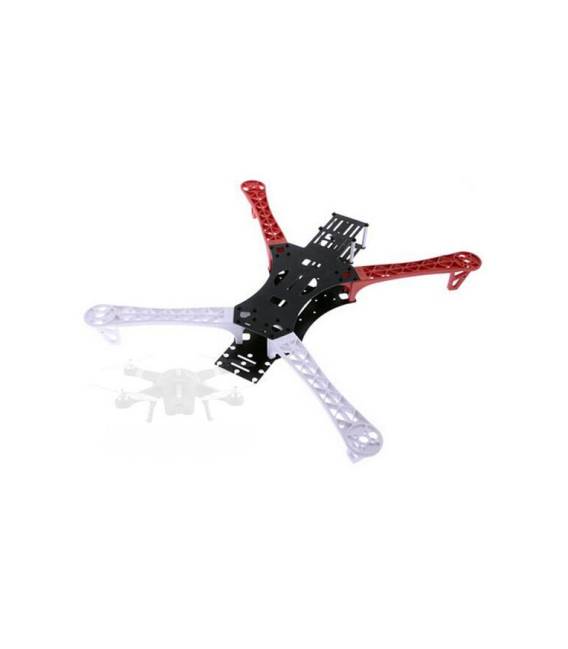 L450 4-Axis Quadcopter Frame Mini H Quad Bianco Rosso - immagine 2
