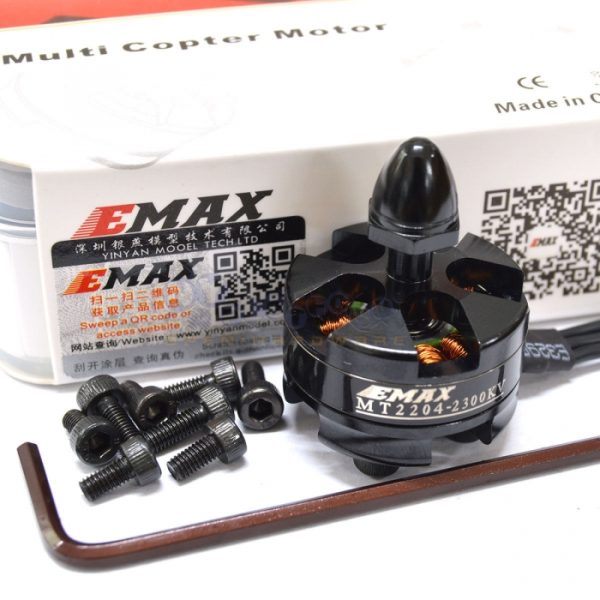 Motore brushless Emax MT2204 2300KV CCW per drone. Disponibile su Arduiner. Questa descrizione SEO/accessibilità è concisa e 