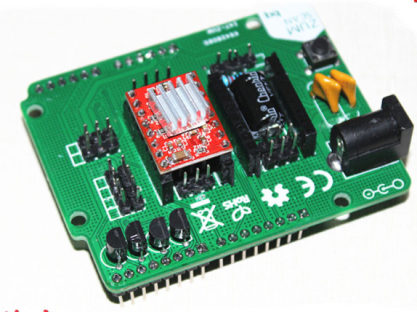 Scheda espansione ZUM Scan per Arduino, utile per scanner 3D e applicazioni di stampante 3D. SKU ARD009150, disponibile su ba