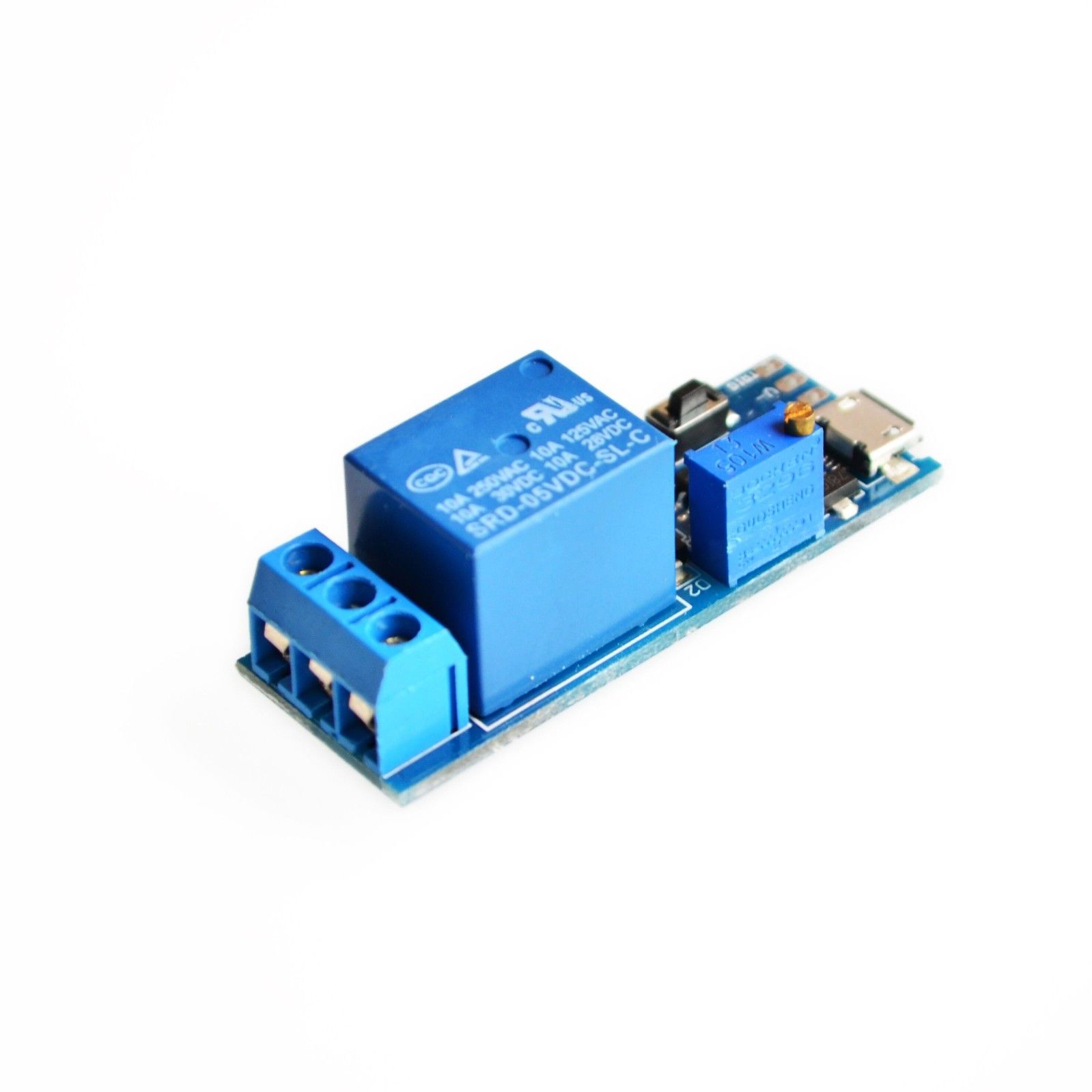 Module Temporisateur Relais NE555 Micro USB 5V-30V avec déclencheur timer 0-24 secondes réglable – Image 3
