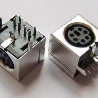 Presa a 90 gradi PS2 6 pin per Arduiner, SKU ARD009305. Cavetto e connettore in metallo con 6 pin, disponibile su backorder."