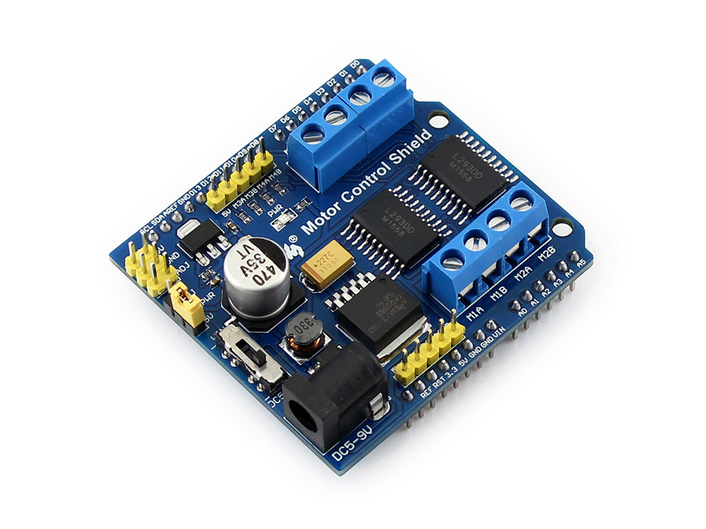 Carte d'extension de contrôle moteur L293D - Carte d'extension de commande de moteur pour Arduino Duemilanove Mega UNO 4 canaux pont H - Protection ESD – Image 4