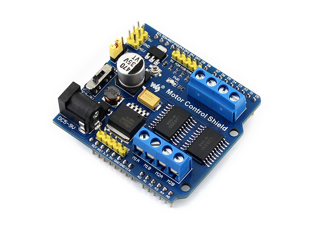 Carte d'extension de contrôle moteur L293D - Carte d'extension de commande de moteur pour Arduino Duemilanove Mega UNO 4 canaux pont H - Protection ESD – Image 5