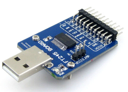 Scheda FTIF USB FIFO FT245 tipo A blu, modulo di valutazione per connessione USB a parallelo, utilizzabile nel campo dell'ele
