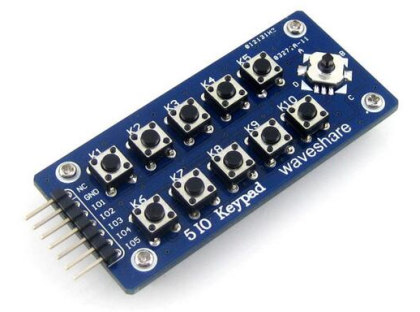 Modulo tastiera 5 IO con Joystick e matrice 2x5 tasti per Arduino. SKU ARD009462, disponibile in on backorder.