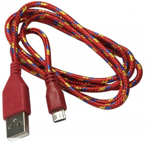 Corda intrecciata di trazione per connettore micro-USB lunga 1 metro. Prodotto ARD009537 per elettronica/maker, disponibile i