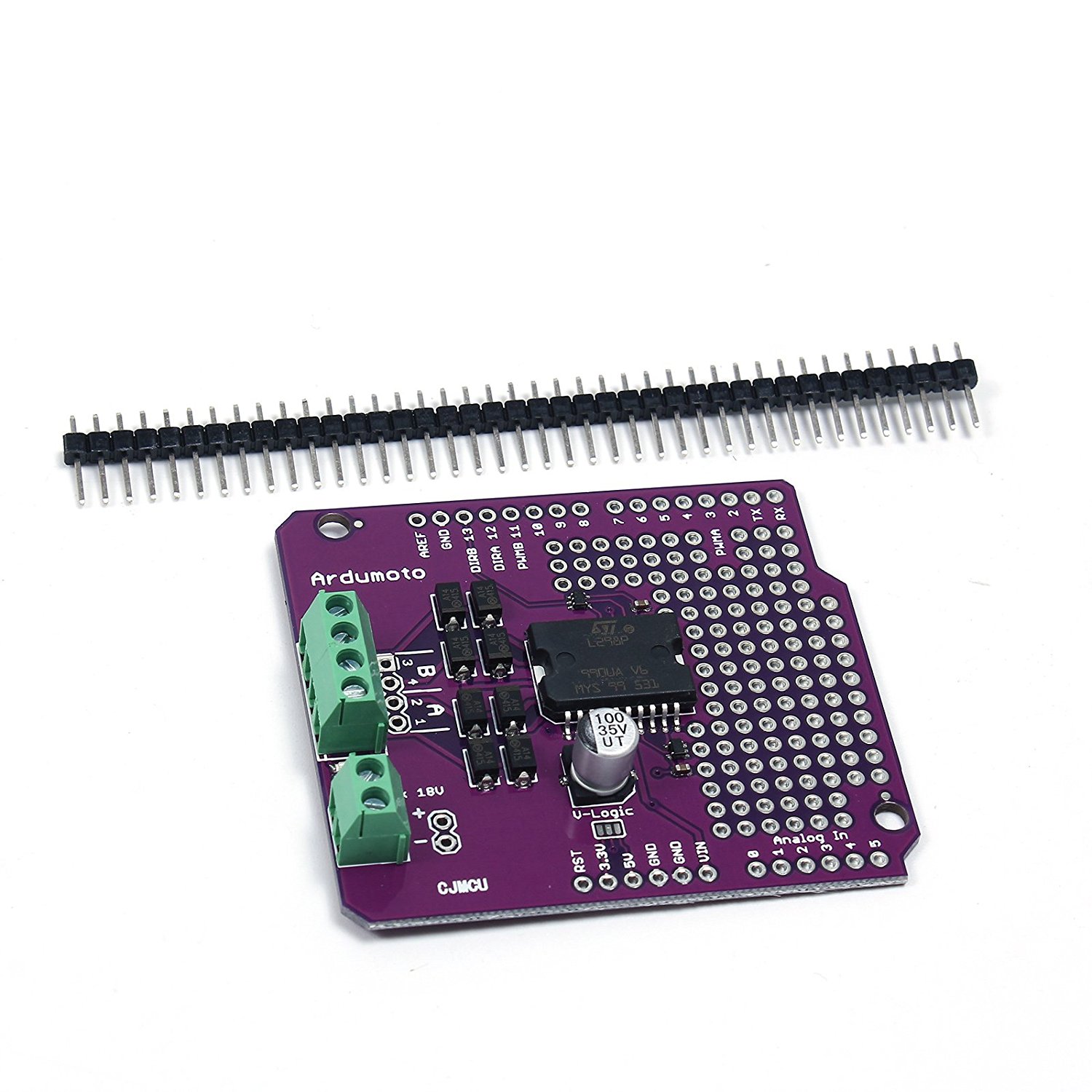 **Alt-text SEO/accessibilità:** Scheda L298P H Bridge DC Gear Board per driver motore - Arduiner. Motore DC e H Bridge perfet