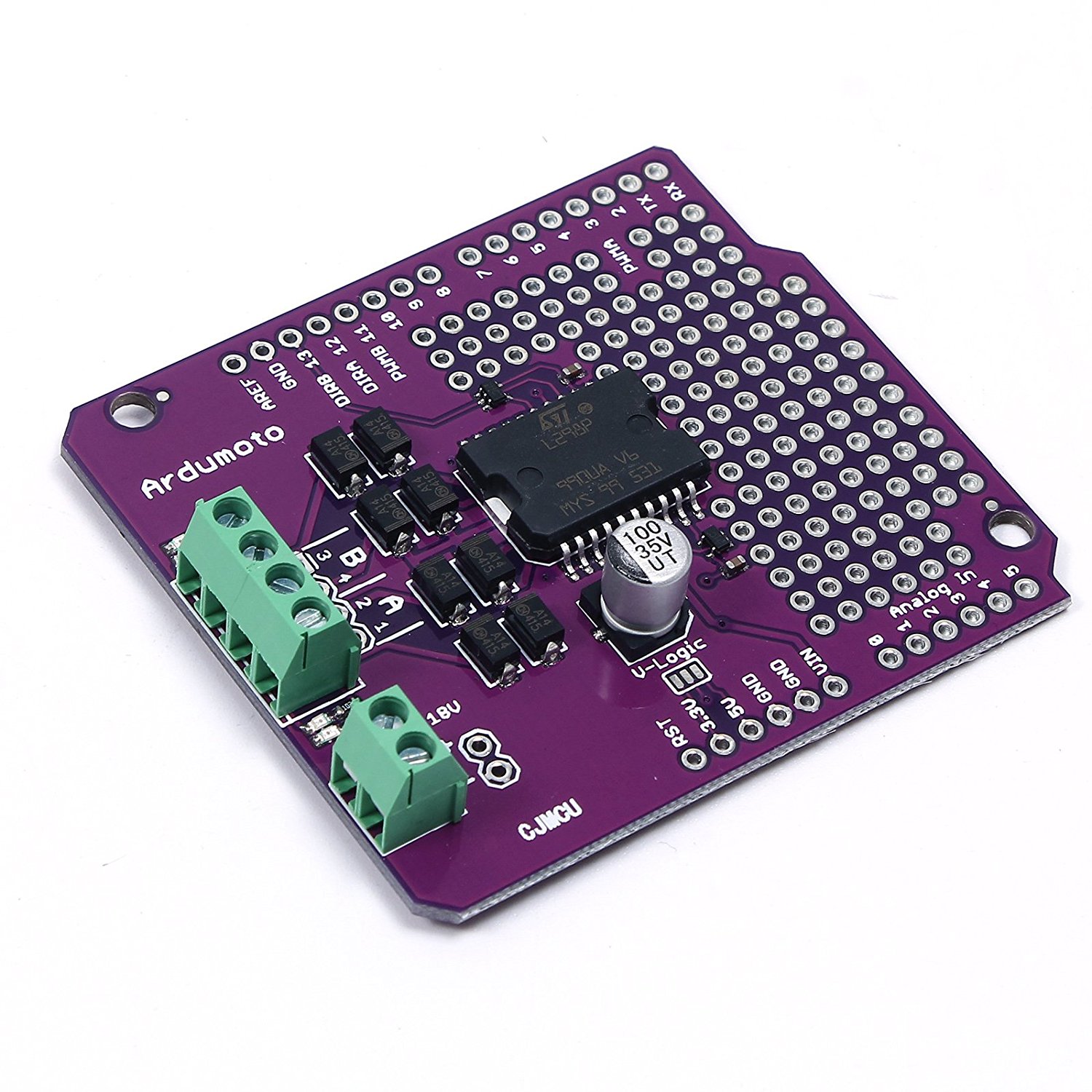L298P H Bridge DC Gear Board Breakout Shield - Image 4