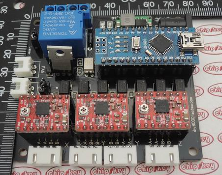 Scheda di controllo NANO DIY per motori passo-passo, compatibile con macchine CNC e taglio laser. SKU: ARD009918. Prezzo: € 2