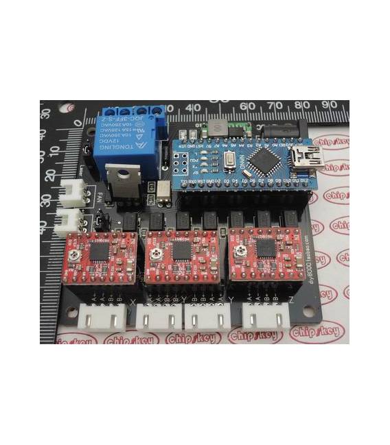 Carte de contrôle 3 axes NANO DIY avec pilote pour moteurs pas à pas - Pour machines CNC et découpe laser – Image 3