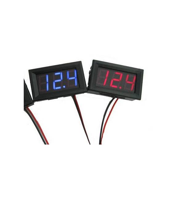 Voltmetro da pannello digitale DC 4,5V - 30V Rosso 0.56 pollici a 2 fili