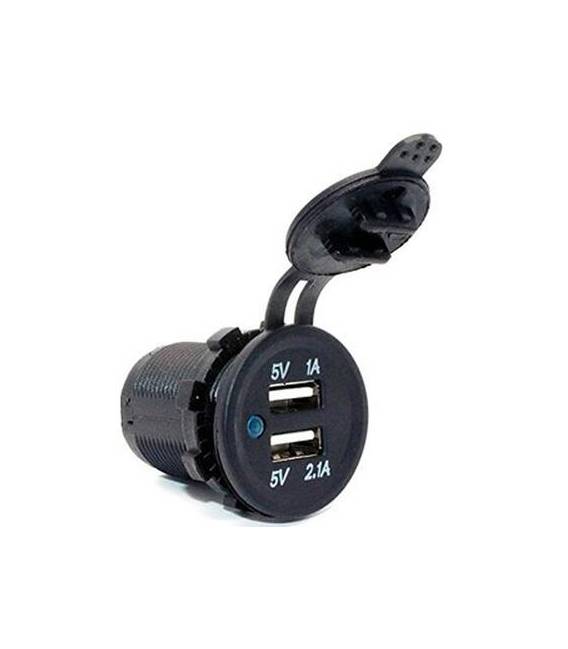 Caricabatteria universale per auto Dual USB Presa per caricabatterie per auto con luci a LED