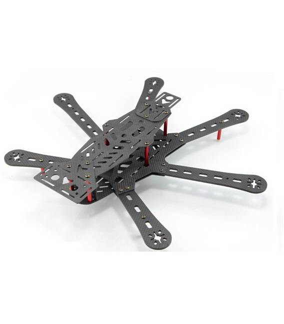Esacoptero 340MM Kit Telaio in fibra di carbonio 6 assi per FPV