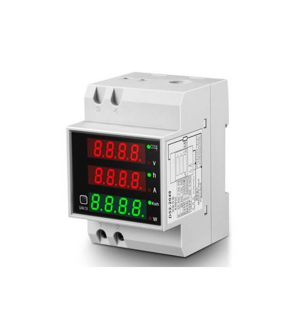 D52-2047 Misuratore di potenza Fattore di potenza Voltmetro + display ampermetro 200-450 V CT esterno 100A