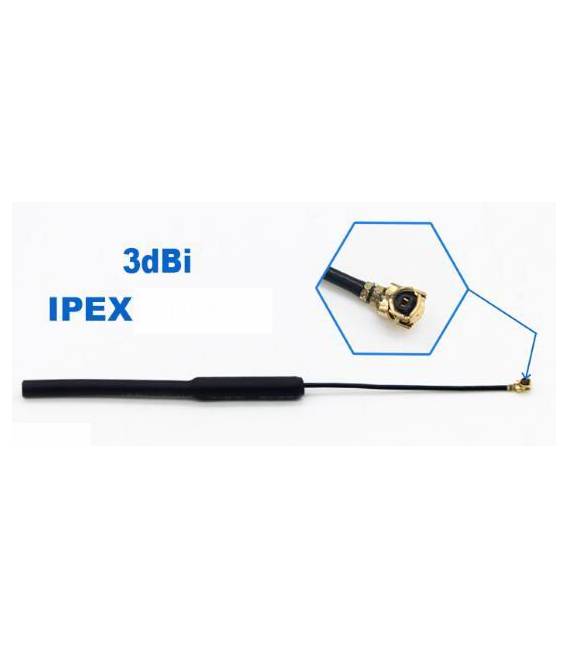 Antenna 2.4GHz 15cm 3dBi con Connettore I-PEX